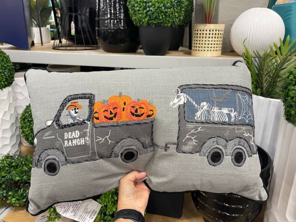 At Home Halloween Themed Pillows