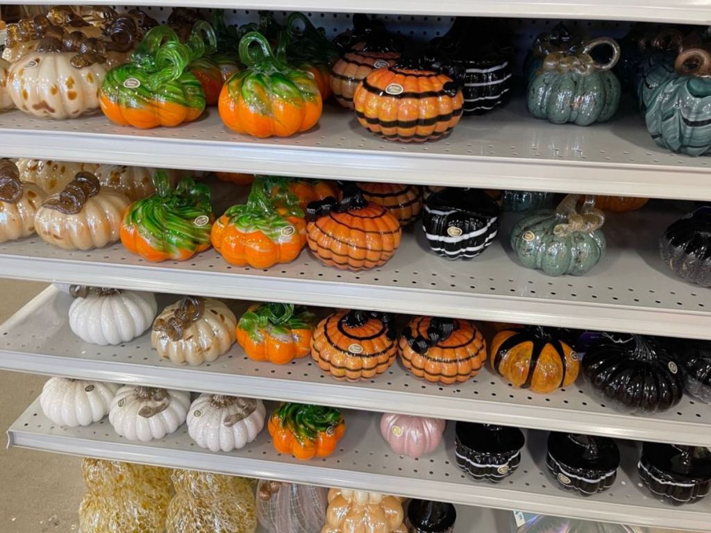 At Home Glass & Ceramic Pumpkins