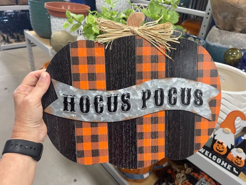 At Home Hocus Pocus Pumpkin Wall Decor Sign