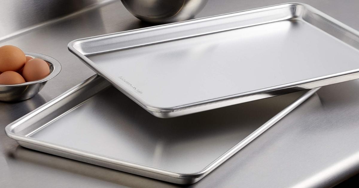 AmazonCommercial 17.7x12.9 Aluminum Baking Sheet 2-Pack