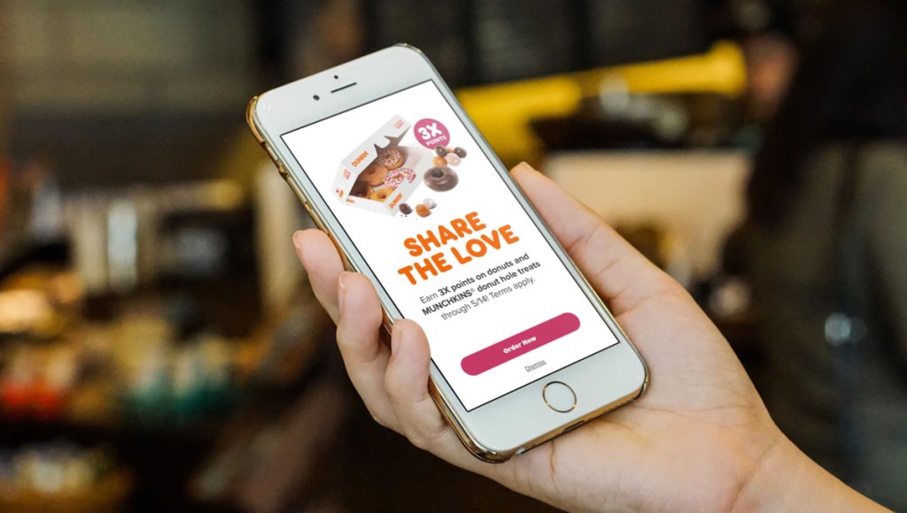 Dunkin Rewards App showing an offer for May 2023