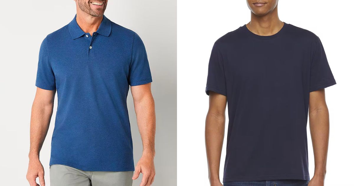 JCP mens polos and tee