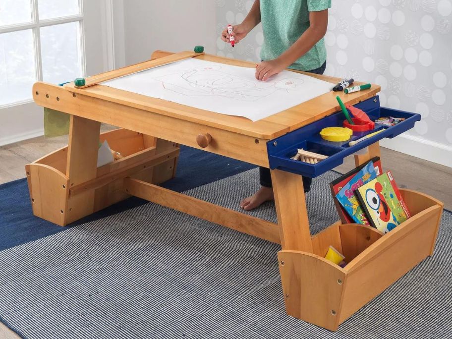 KidKraft Drying Rack & Storage Art Table