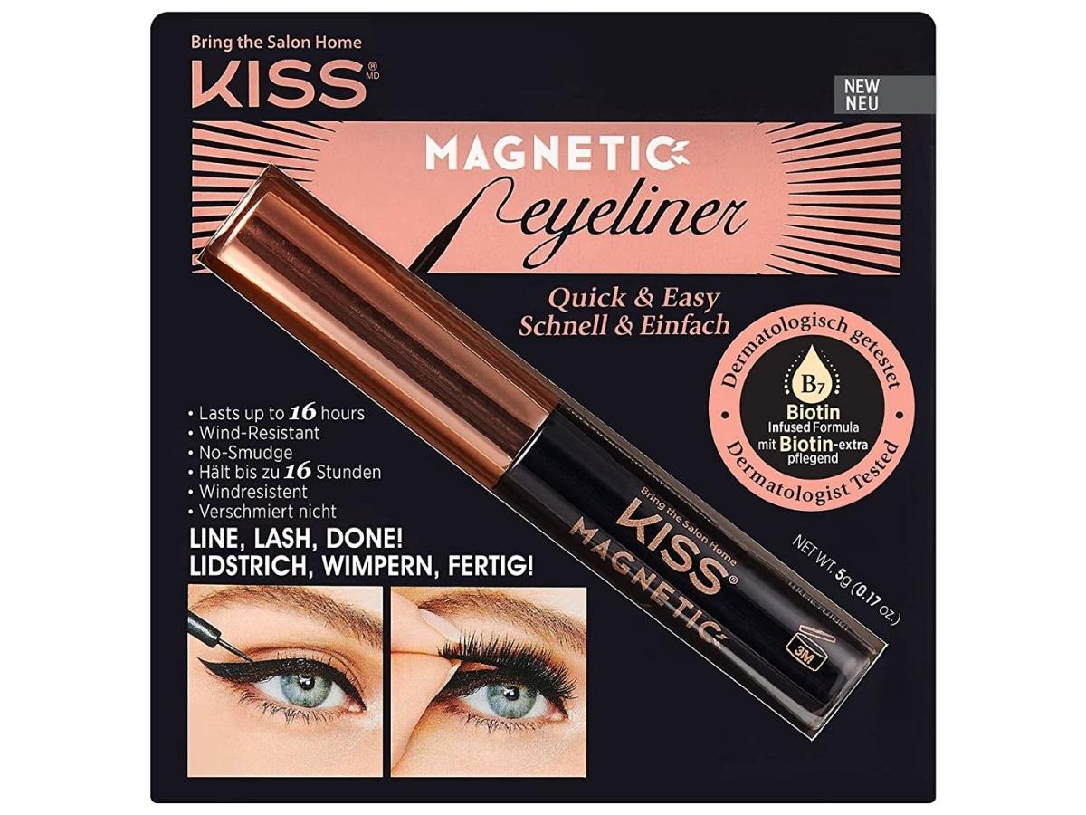 stock image of the back of KISS Magnetic Eyeliner packaging