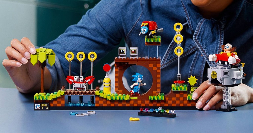 LEGO Ideas Sonic The Hedgehog building kit on table