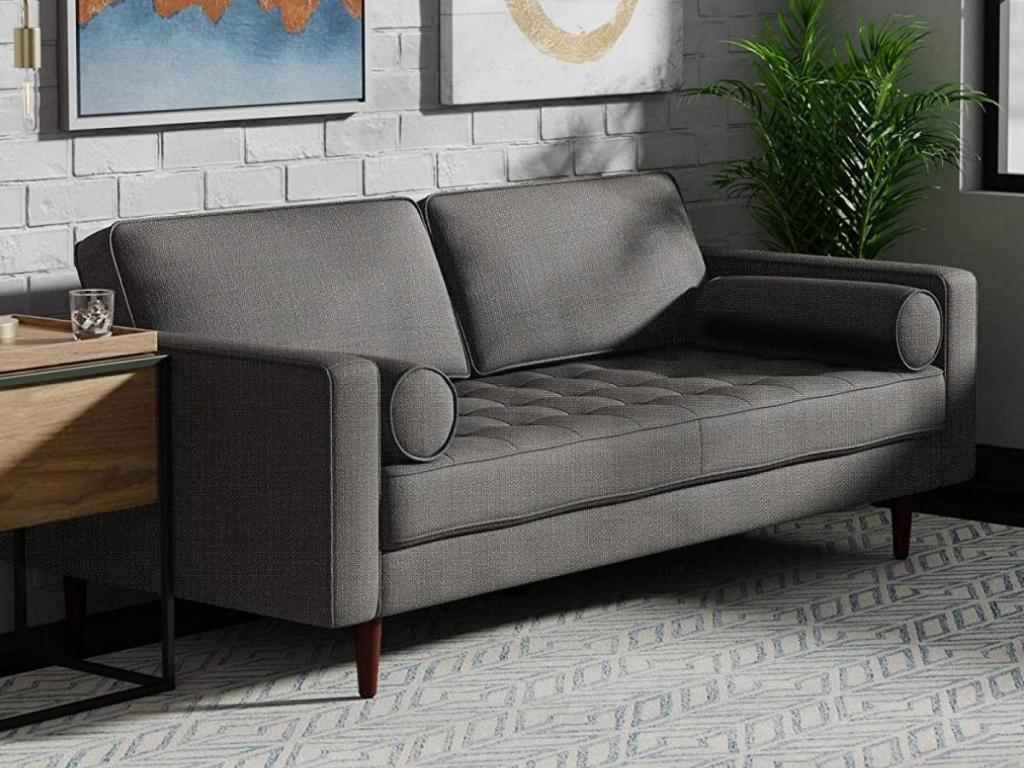 Rivet Aiden Mid-Century Modern Tufted Loveseat Sofa