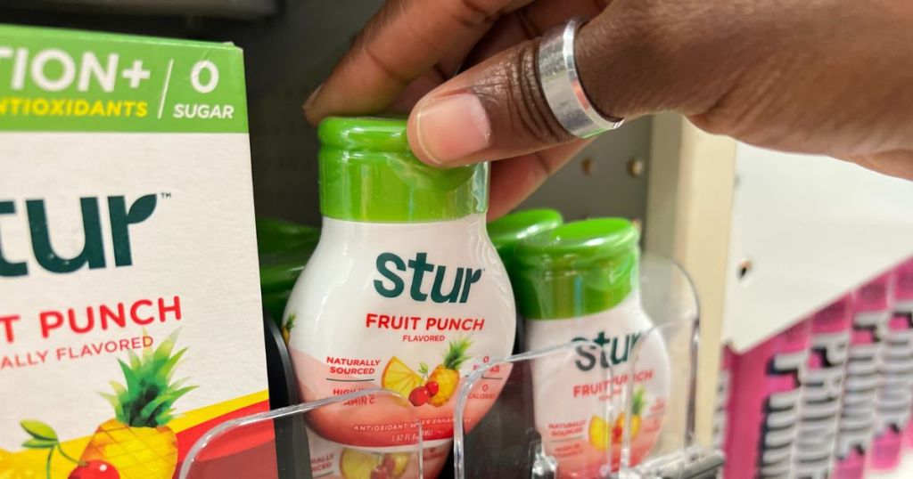 Stur Fruit Punch on a shelf at Target