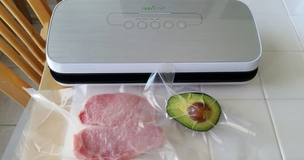 Vacuum sealer on counter