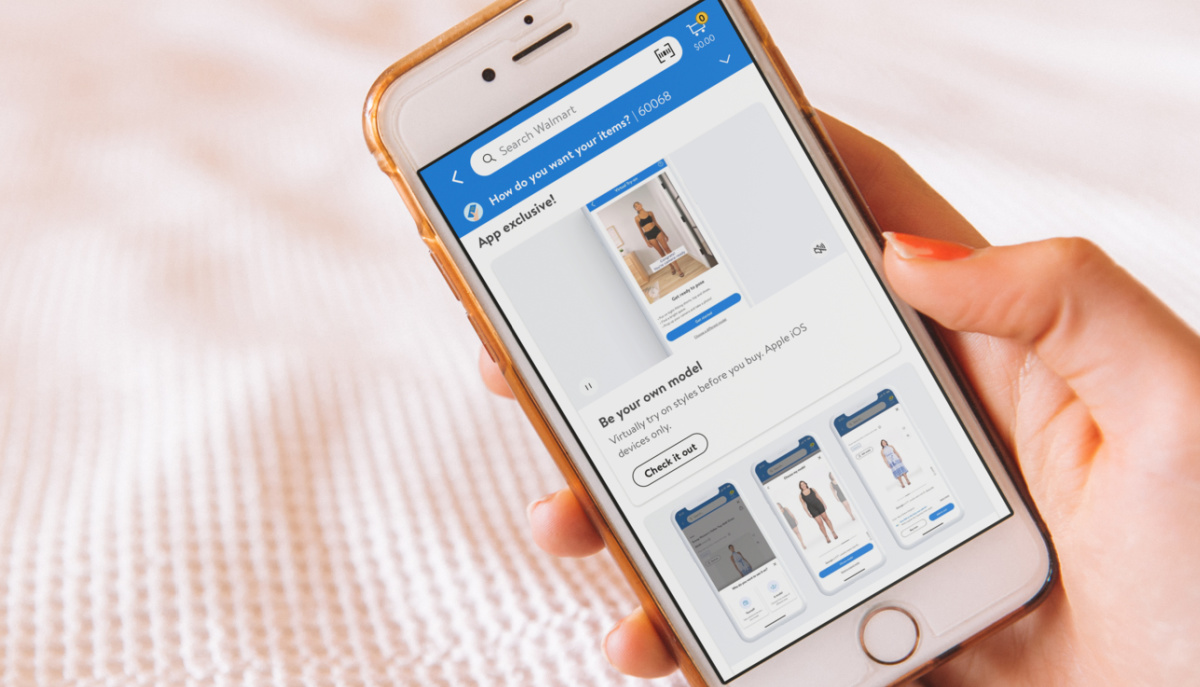 Be Your Own Modell Walmart App Virtual Try on