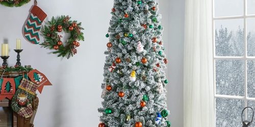 Snow Flocked Pre-Lit 6′ Christmas Tree Just $91.99 Shipped on Amazon (Reg. $193) + More