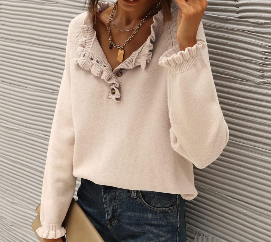 ruffle-knit-sweater