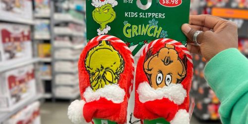 Dr. Seuss Grinch Slippers for the Family from $8.98 at Walmart