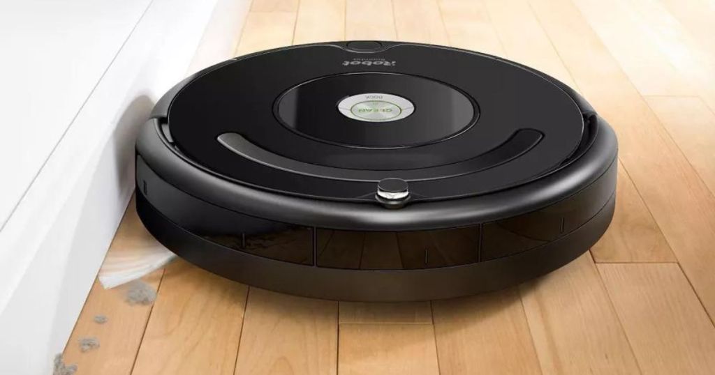 black robotic vacuum