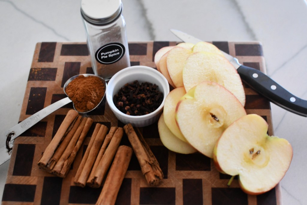 ingredients for pumpkin spice simmer pot