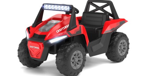 $50 Off Craftsman UTV Ride On Toy at Lowe’s (Includes Battery, Charger, Working Headlights & Light Bar)