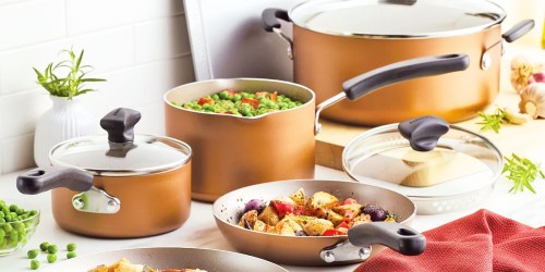 Farberware 15-Piece Nonstick Cookware Set Just $50.99 Shipped + Get $10 Kohl’s Cash (6 Color Choices!)