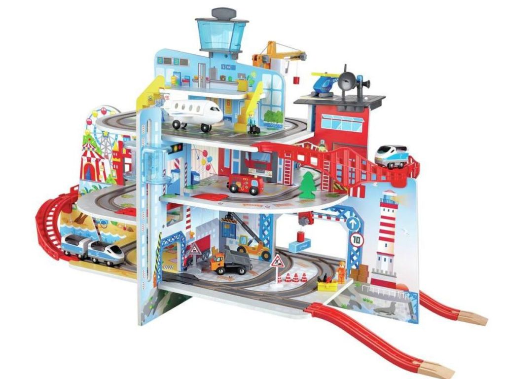 Hape Mega City railway playset