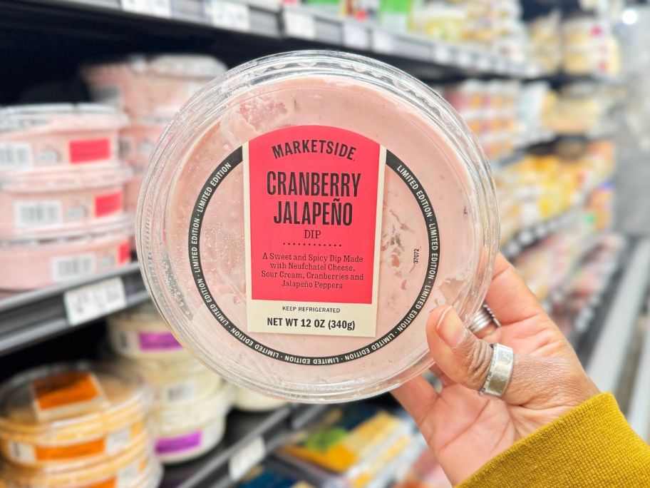 Marketside Cranberry Jalapeno Dip 12oz in hand in store