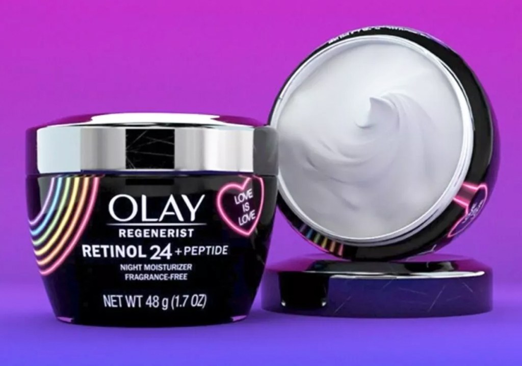 olay moisturizer jar with limited edition label