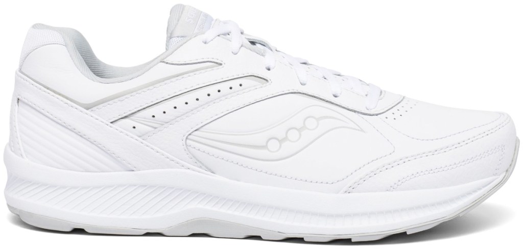 white saucony walking shoe