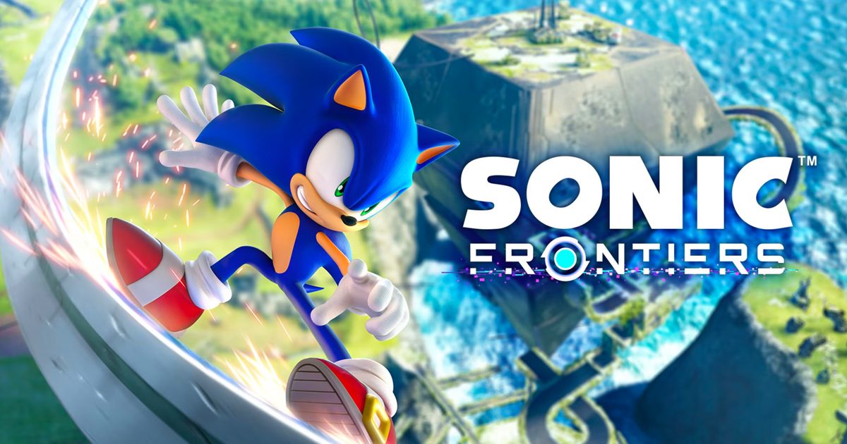 stock image of the cropped cover art of sonic frontiers video game