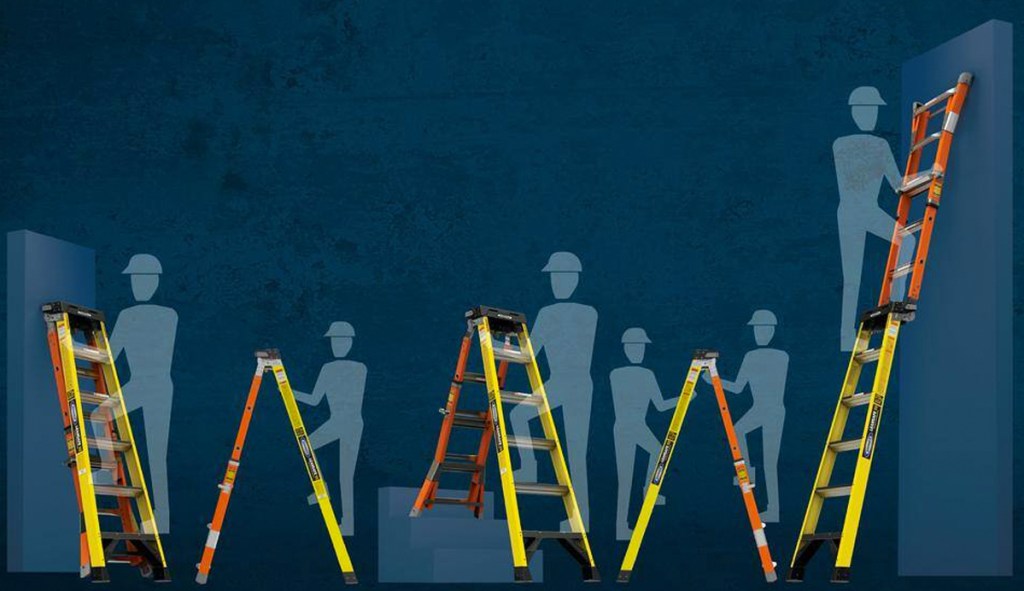 different ways to position step ladder