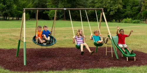 Super Disc Metal Swing Set Just $99 Shipped on Walmart.com | Includes 2 Swings, Saucer, & Slide