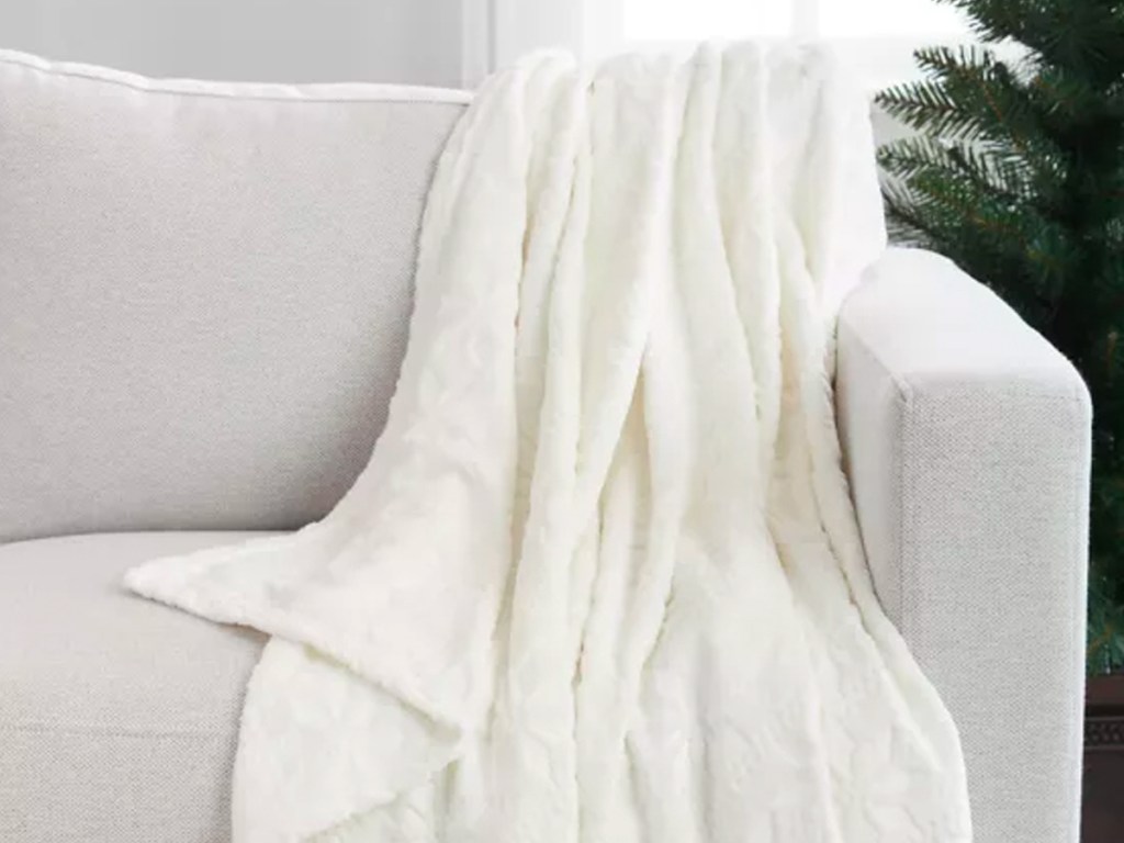 belk throw blanket on couch