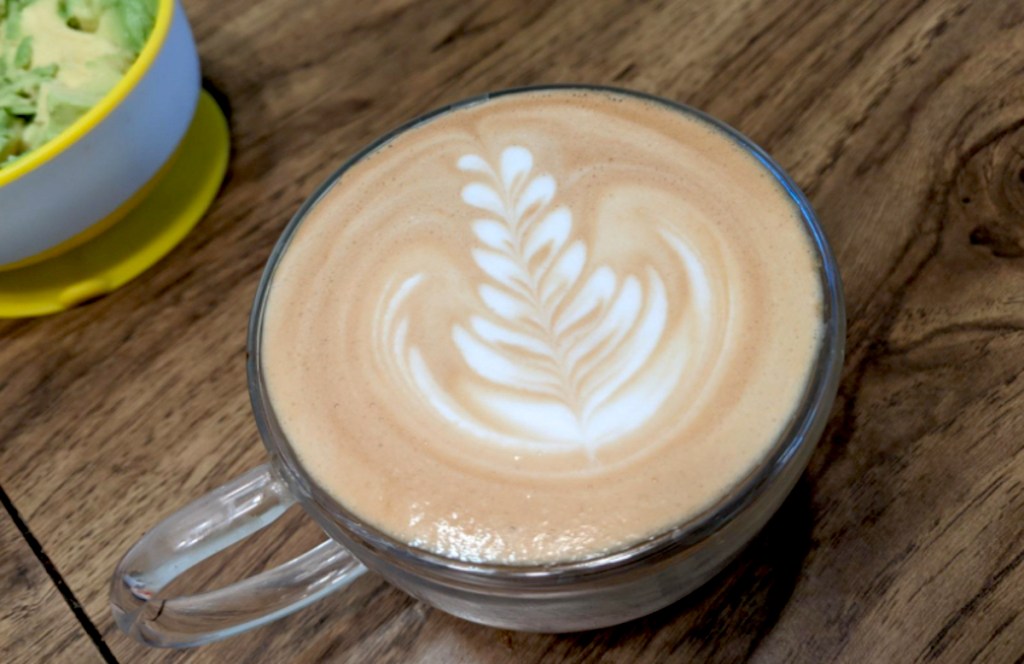 cup of coffee with detail in foam