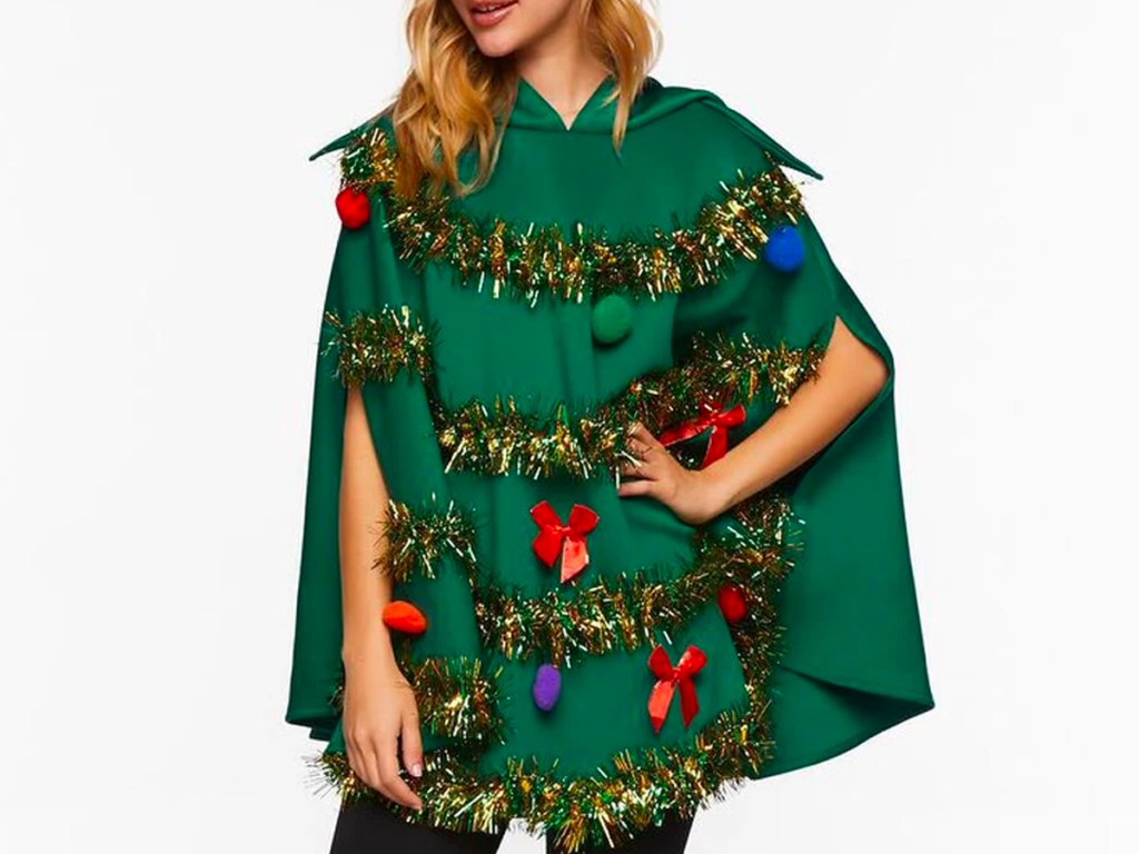 christmas tree poncho