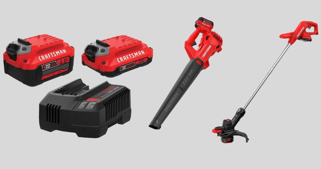 craftsman chargers, blower and trimmer