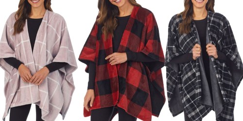 Cuddl Duds Women’s Reversible Plush Wrap from $19.99 on Kohls.com (Regularly $36)