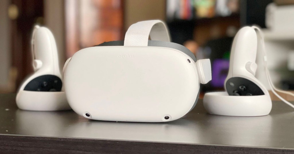 meta quest 2 sitting on table