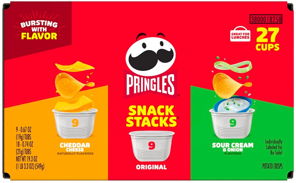 pringles snack stacks 27 count box