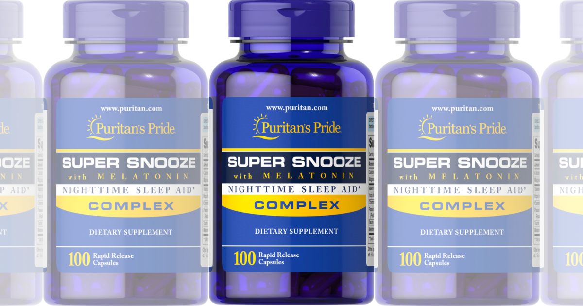 puritans prides supersnooze complex w melatonin 100ct