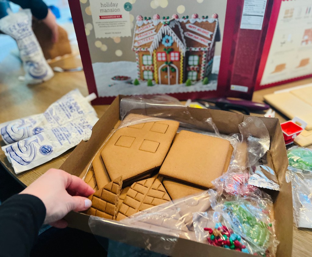 broken cookie pieces in box