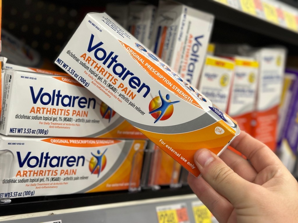 taking a box of Voltaren off the store shelf