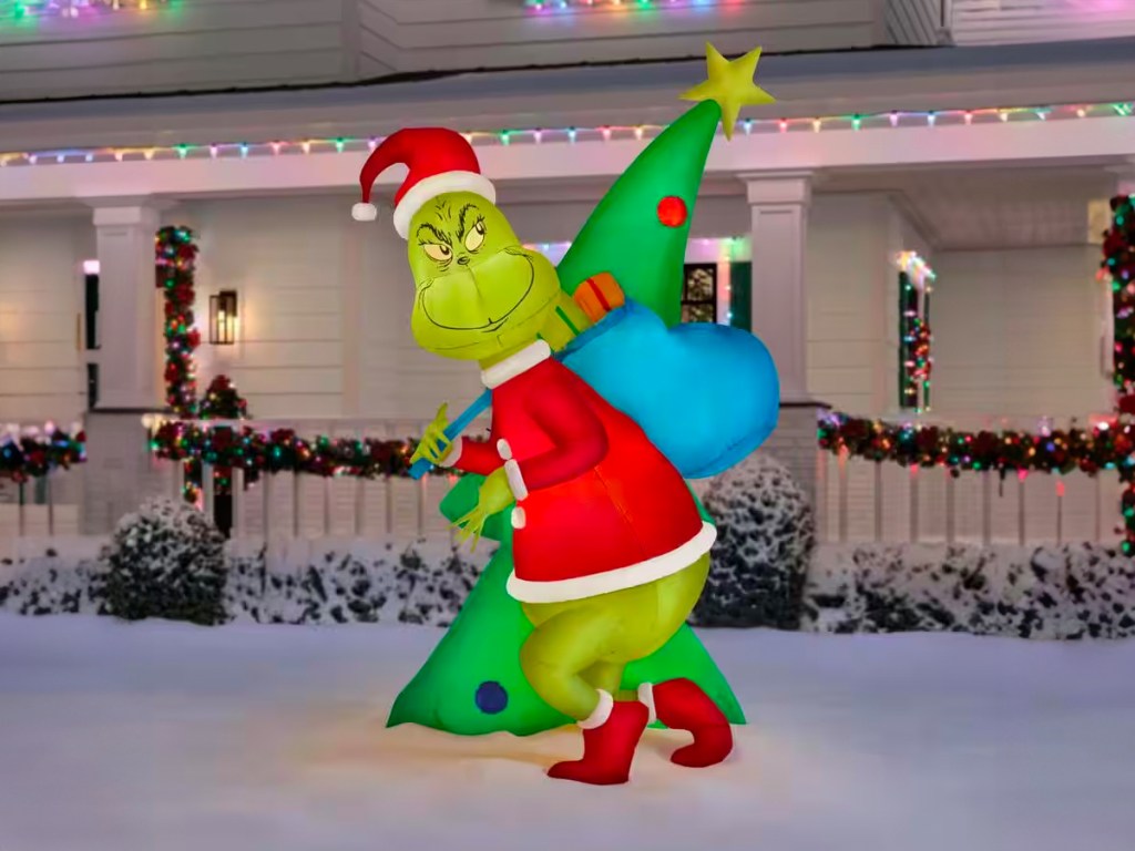 9 ft LED Grinch Steal Christmas Inflatable