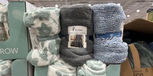 Costco Cozy Knit Throw Blankets Just $10!