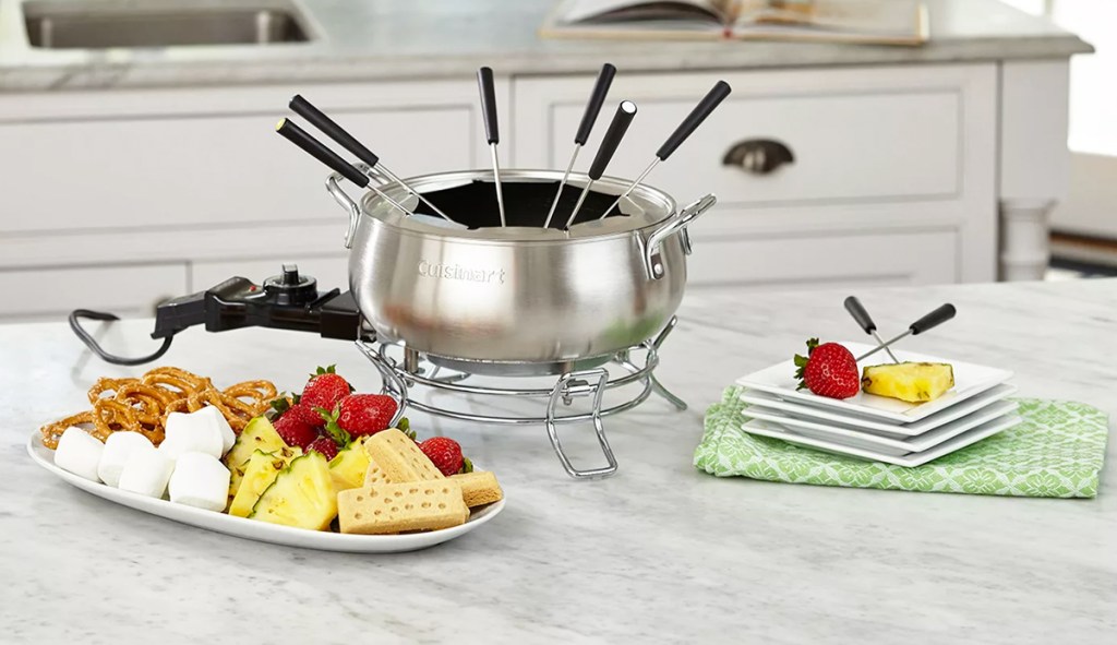 Cuisinart Fondue Set on kitchen counter