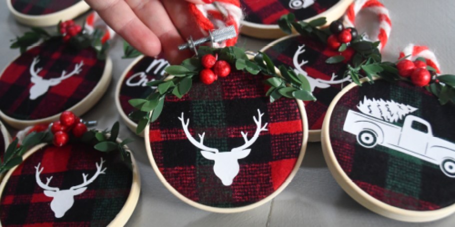 Make DIY Embroidery Hoop Ornaments (Festive & Easy Christmas Craft!)