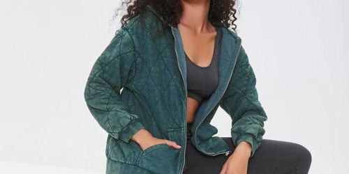 Forever 21 Quilted Zip-Up Hoodie Only $22.50 (Regularly $60) + 50% Off More Clothes