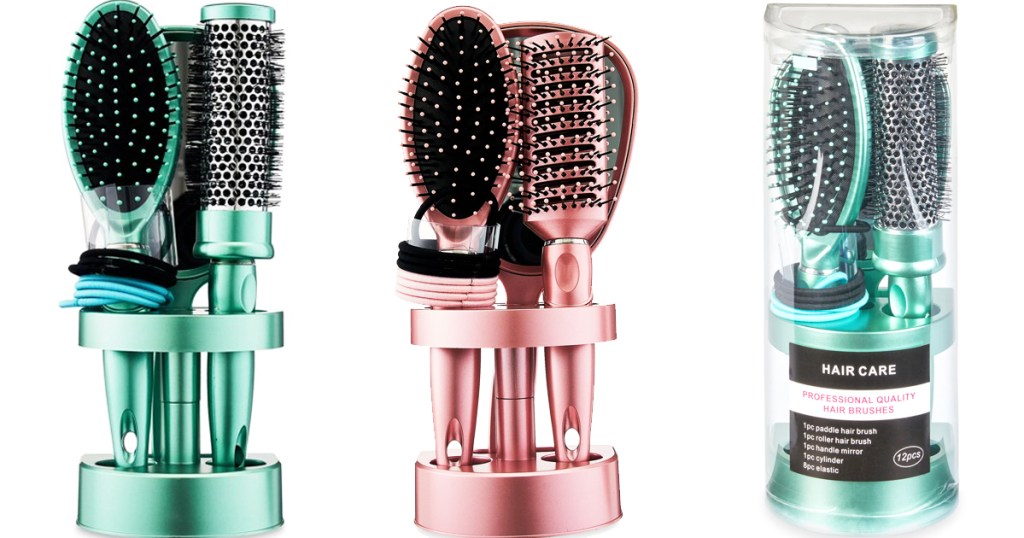 pink and blue hair styling sets