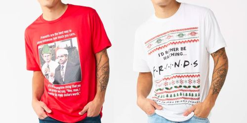 Kohl’s Men’s Holiday Graphic Tees UNDER $3 | The Office, Friends, & More!