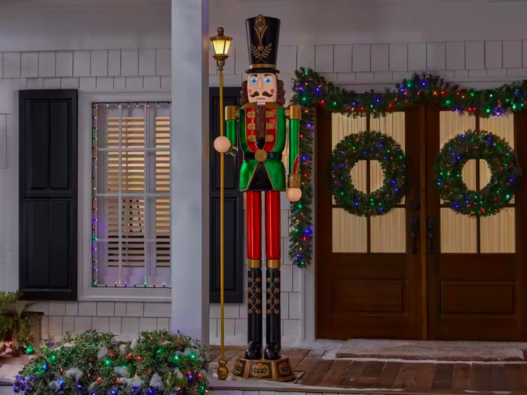 Home Accents Holiday 8 ft Giant-Sized Lantern Nutcracker with LifeEyes LCD Eyes