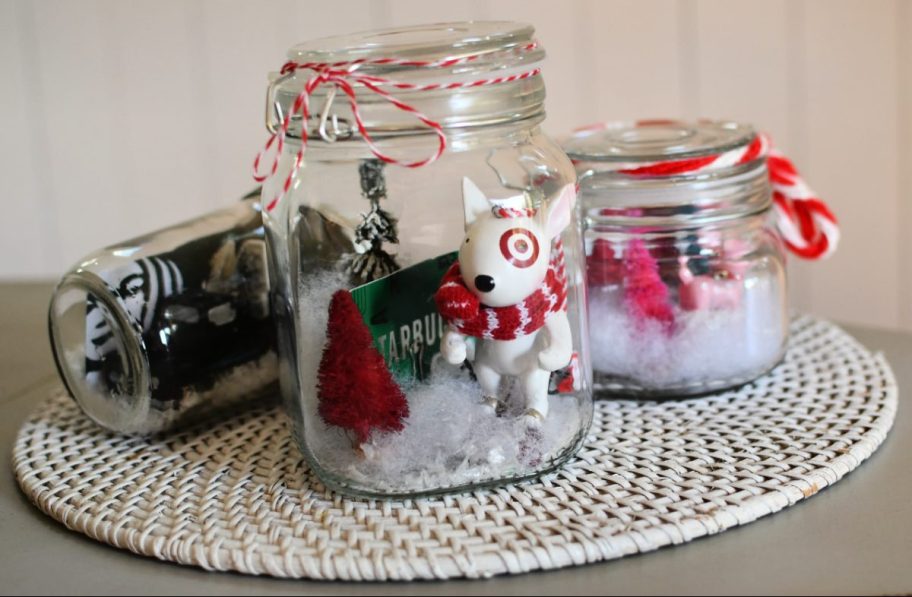 gift card holders made of mason jars