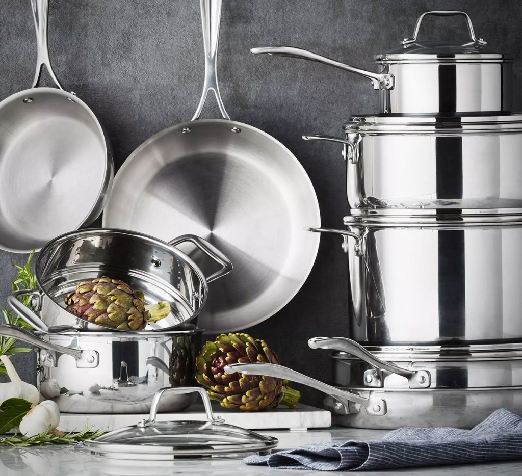 stainless steel cookware set