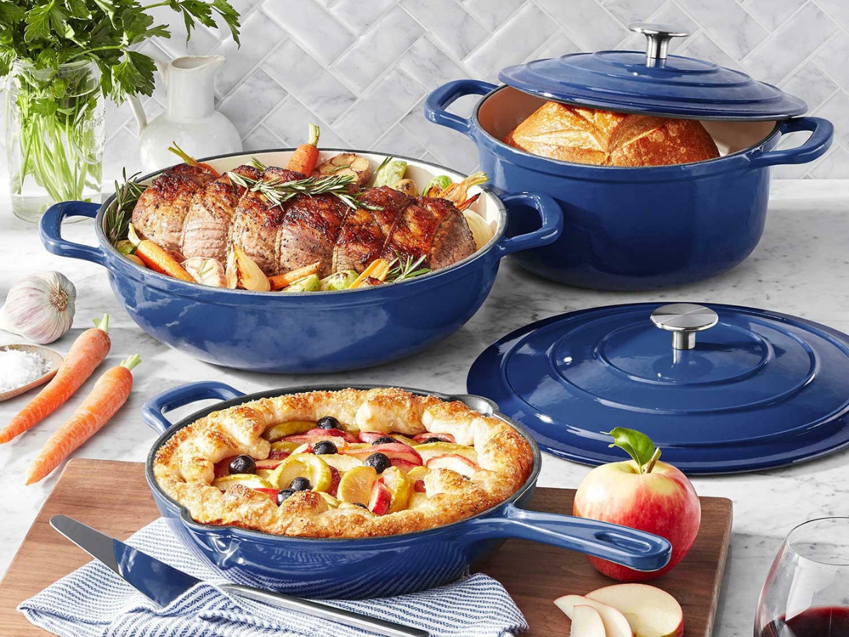 Member's Mark 5-Piece Enamel Cast Iron Set