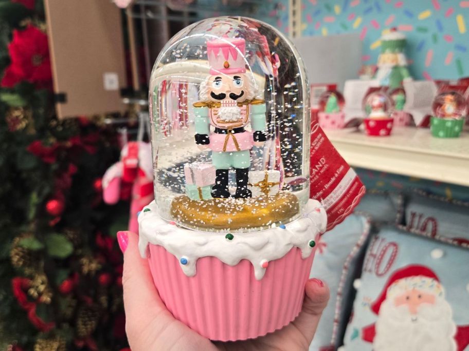 Ashland 6" Pink Nutcracker Cupcake Waterglobe