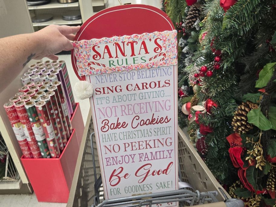 Ashland Sprinkle Shop Santa's Rules Wall Décor